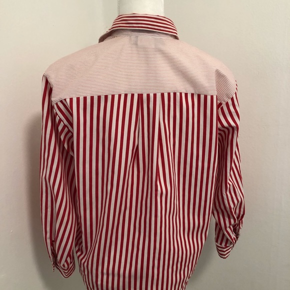 Petite Whitney Lang Striped Button Up Shirt M - Picture 3 of 8